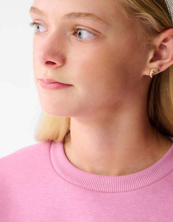 Pullover mit R&uuml;schenstickerei Rosa SHOEBY GIRLS