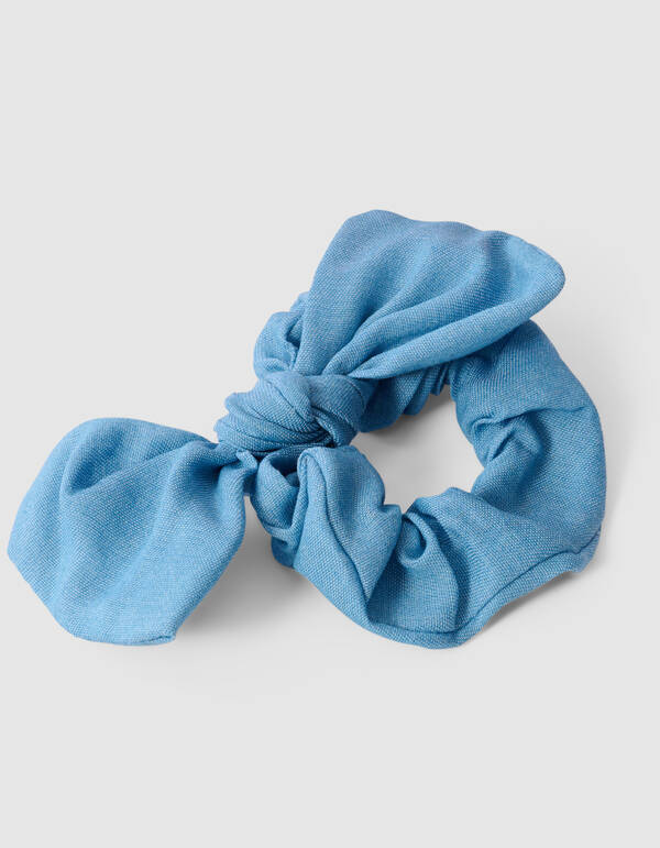 Denim Bow Scrunchie Hellblau SHOEBY ACCESSOIRES