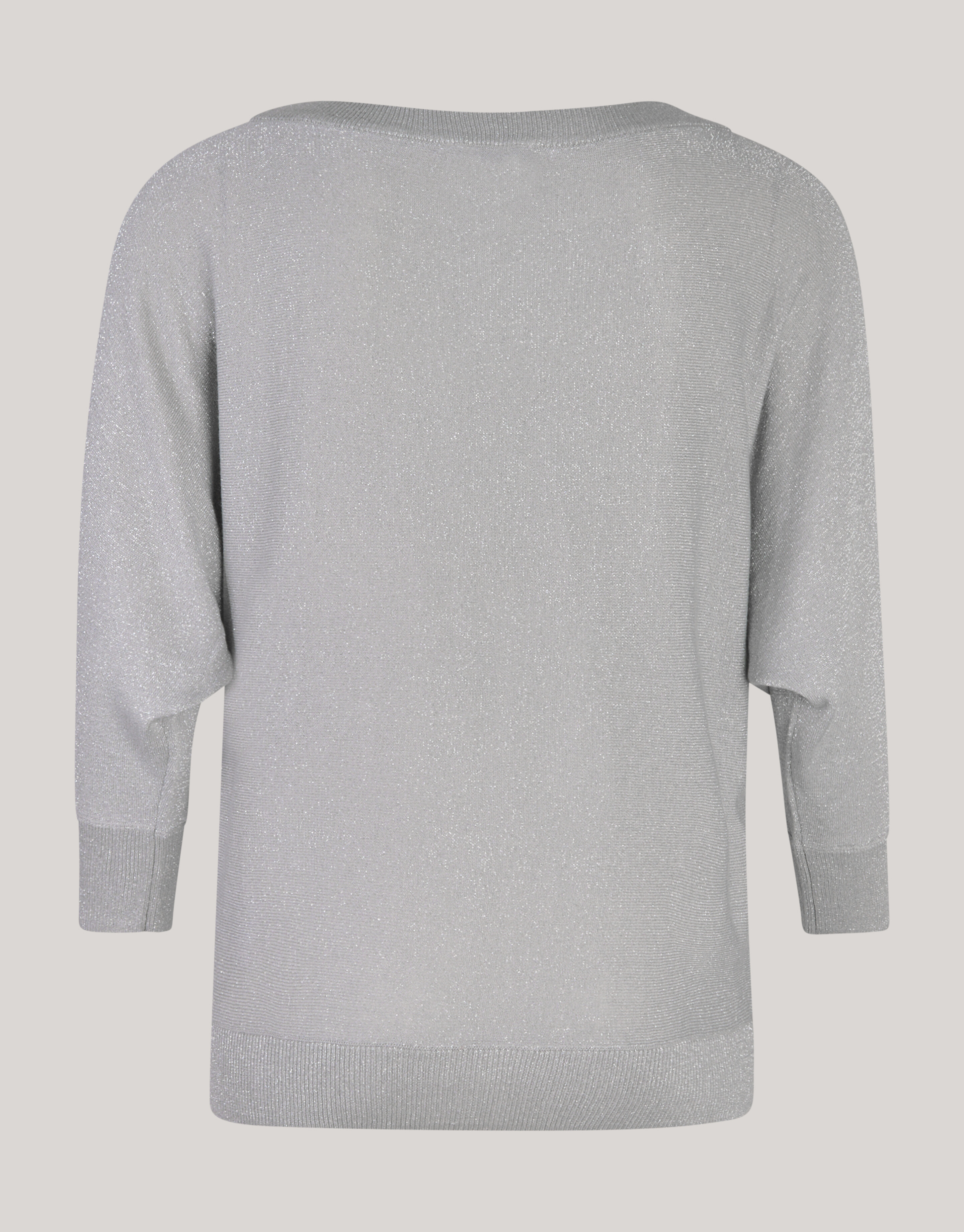 Glitzer Fledermausärmel Pullover Hellgrau SHOEBY WOMEN
