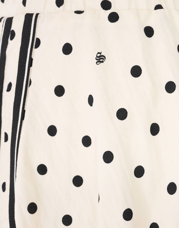 Polkadot Minirock Gebrochenes Wei&szlig; SHOEBY WOMEN