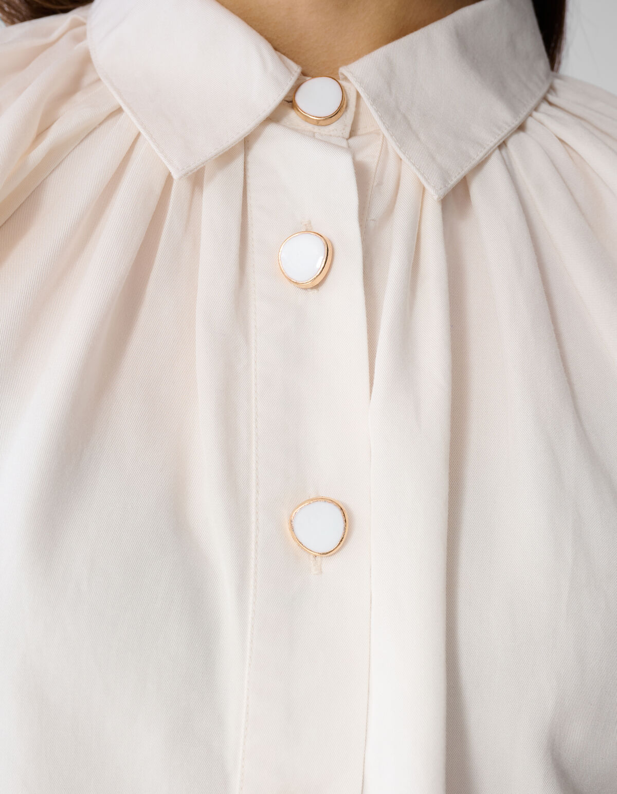 Soft Twill Bluse Off-White SHOEBY WOMEN