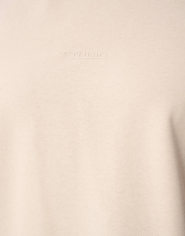 Studio Text Kunstwerk T-shirt Sand SHOEBY MEN