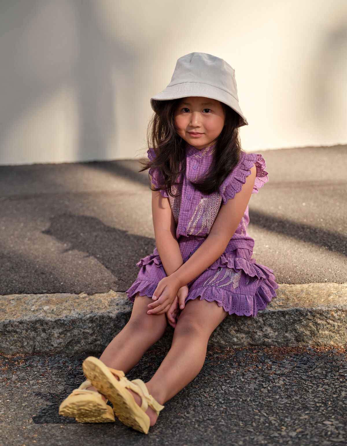 Tiger Ruffle Top Lila SHOEBY GIRLS