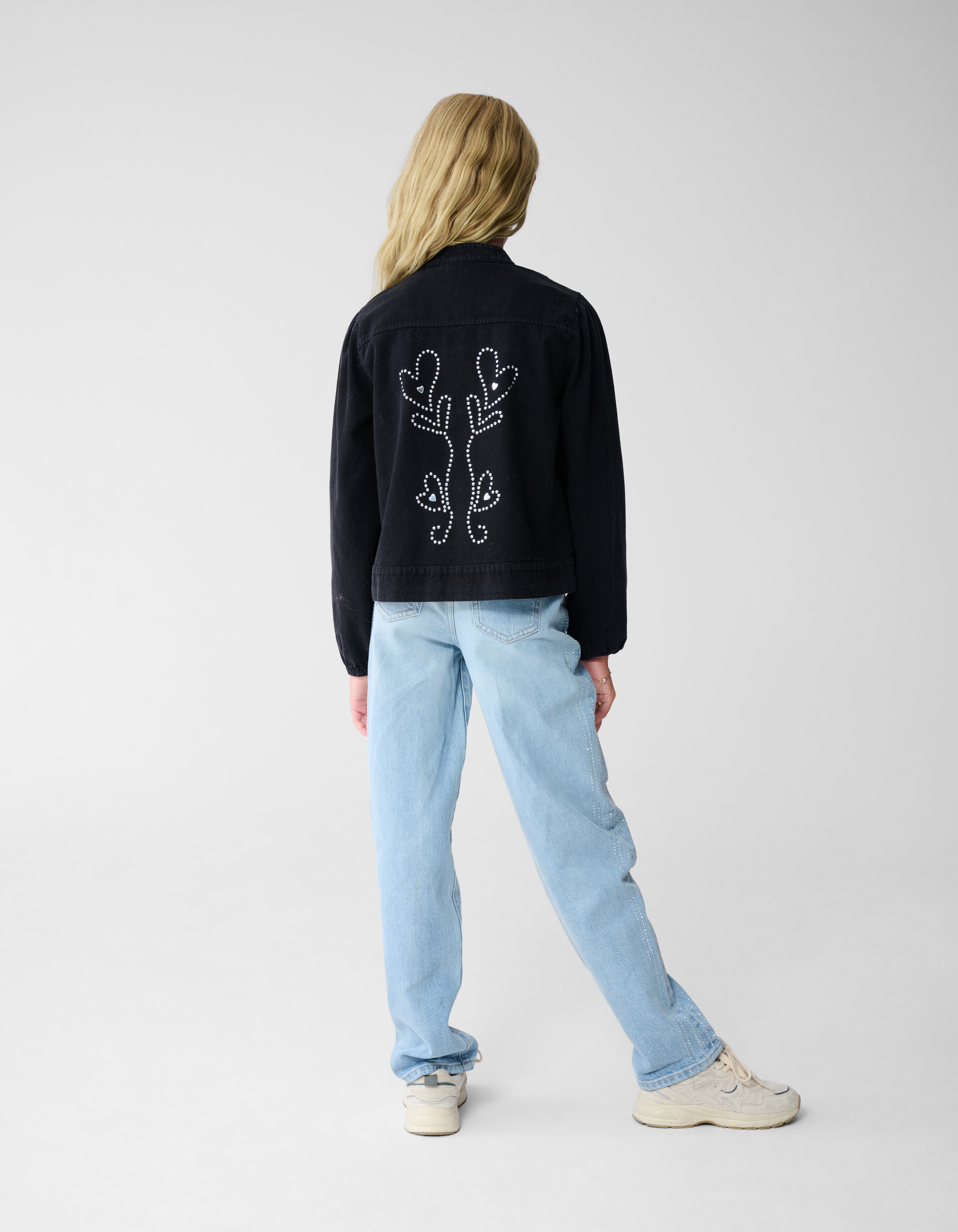 R&uuml;schen-Ohrstecker Jack Dunkelgrau SHOEBY GIRLS