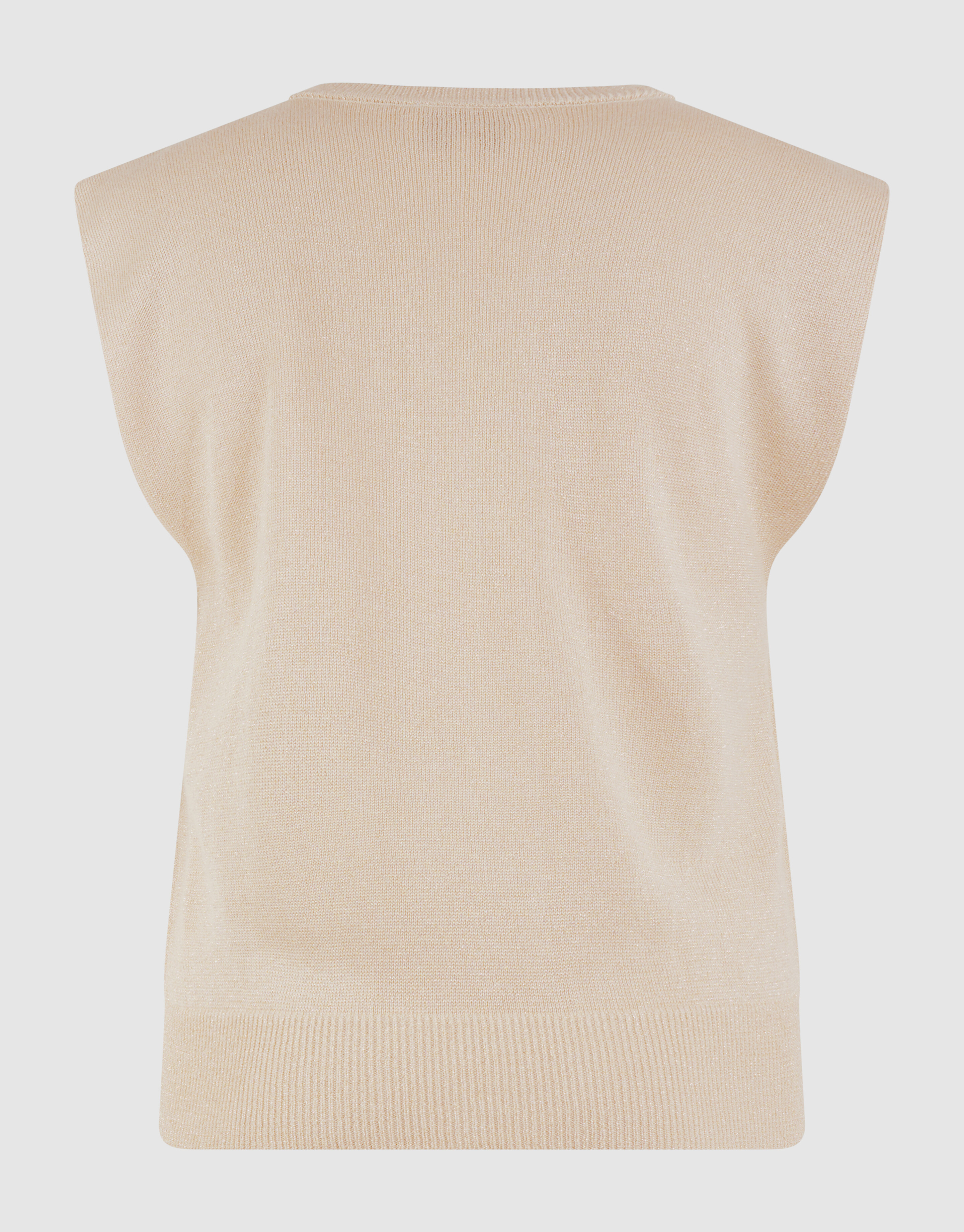 Glitzer-V-Ausschnitt-Top Sand SHOEBY WOMEN