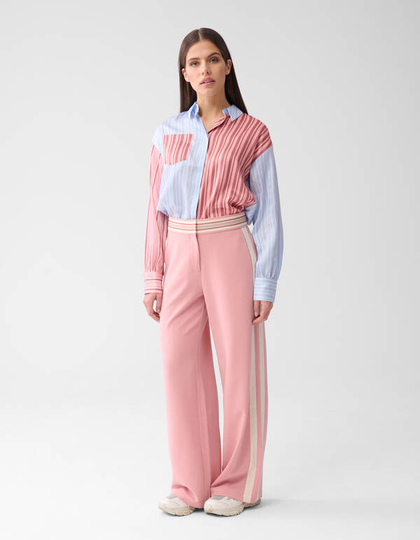 Sportliche Hose mit weitem Bein Hellrosa SHOEBY WOMEN