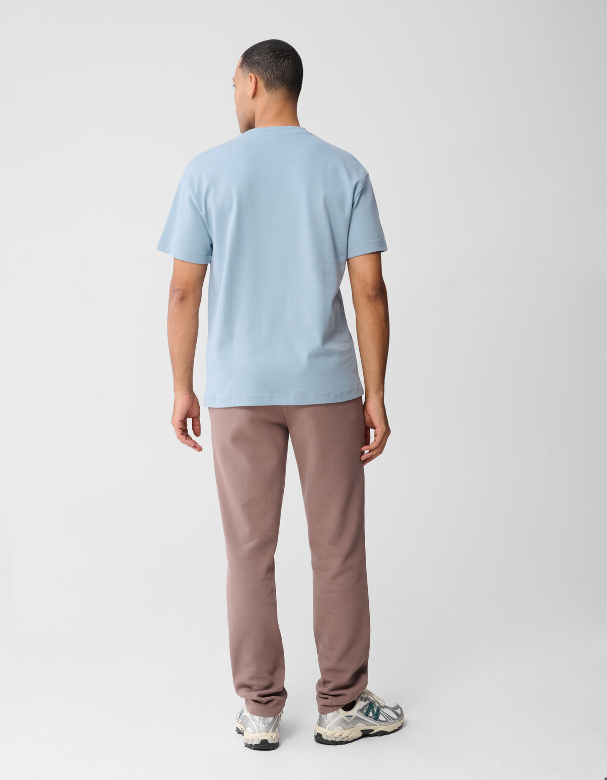 Besticktes T-Shirt Hellblau SHOEBY MEN