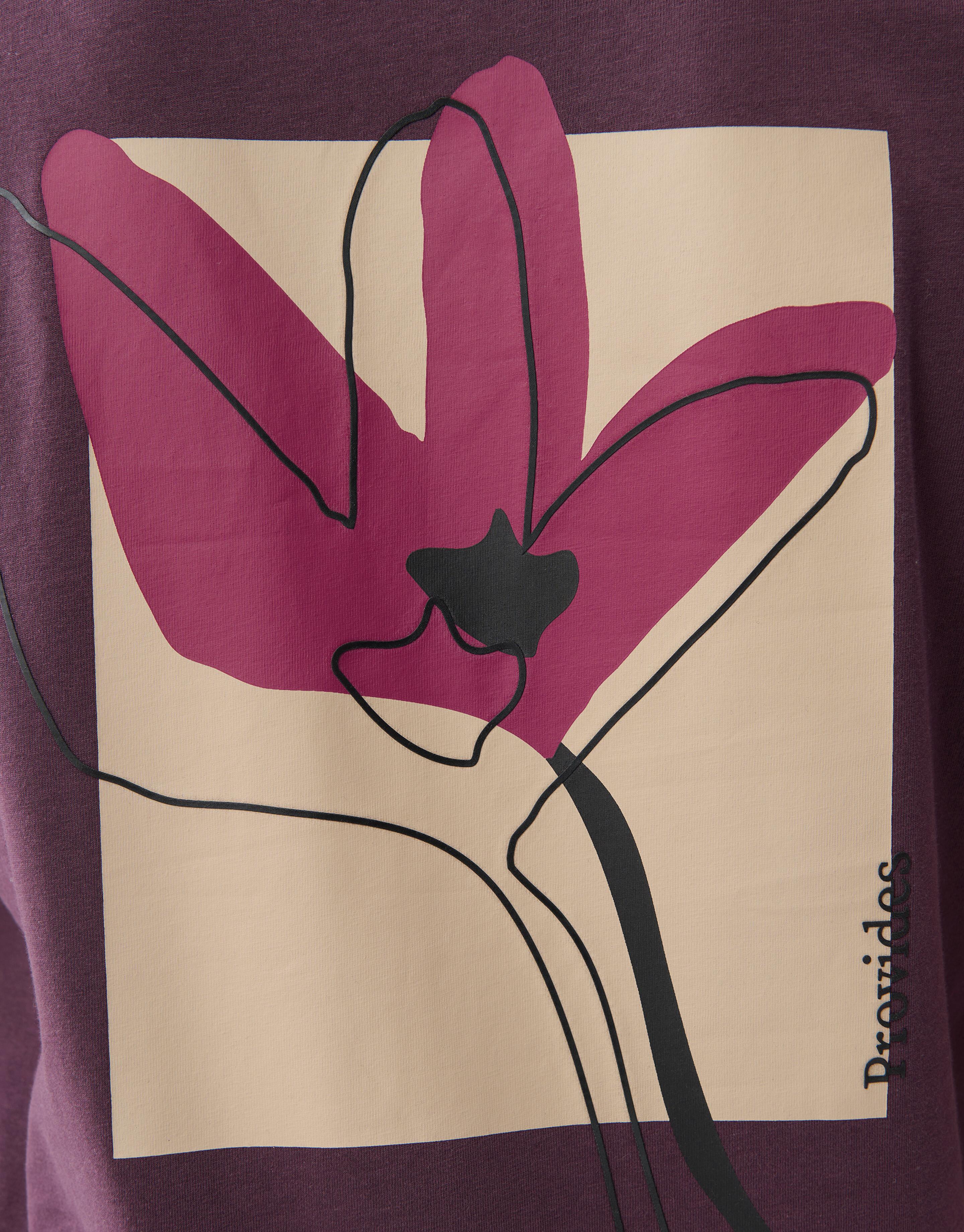 Blumen-T-Shirt Dunkelrot SHOEBY MEN