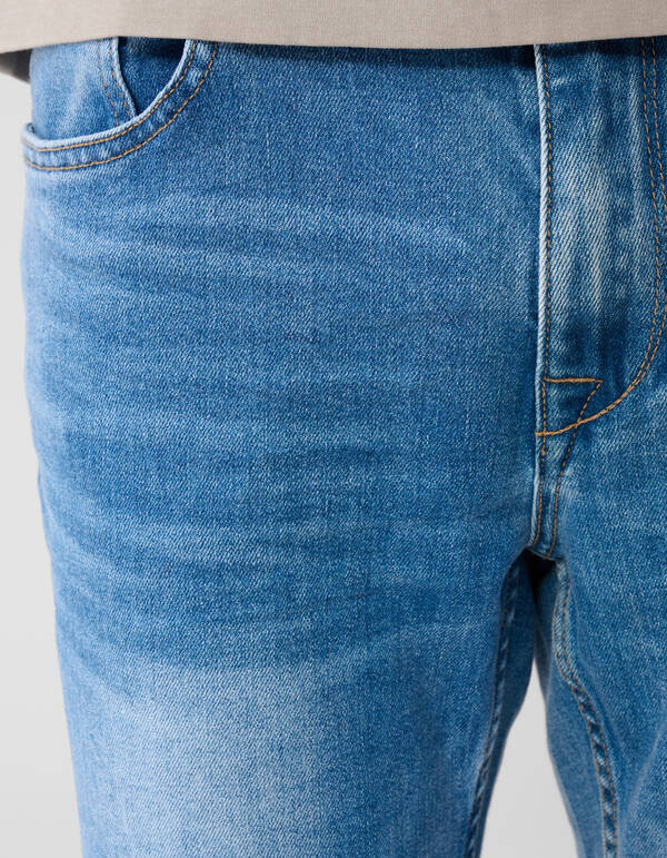 Slim Straight Fit Jeans Mediumstone L34 SHOEBY MEN