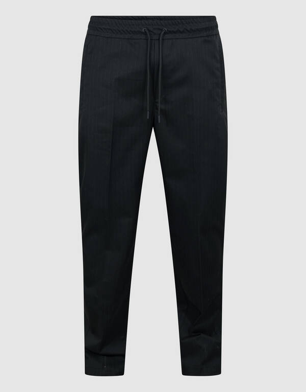 Pinstripe Hose mit schmaler Passform Schwarz SHOEBY MEN
