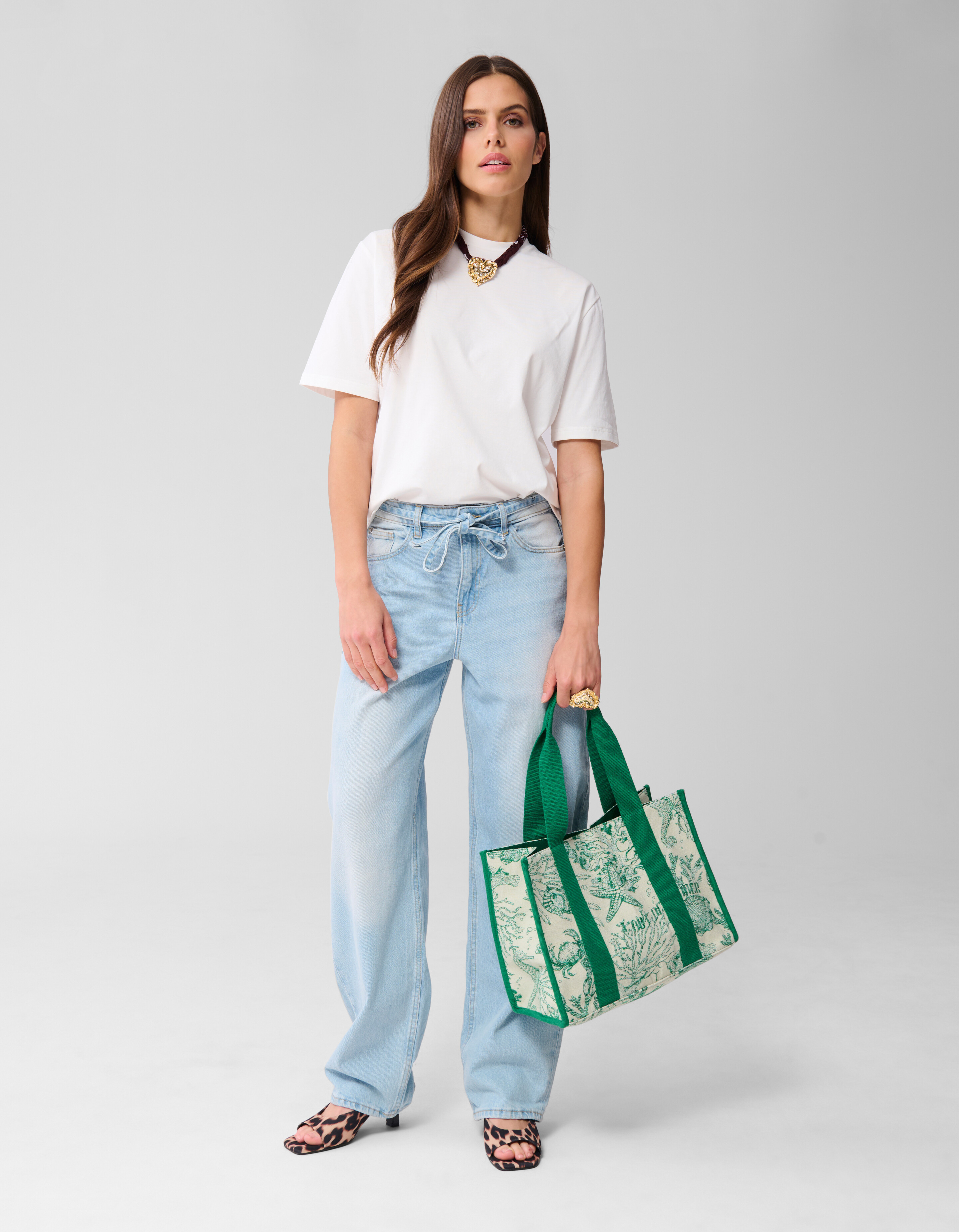 Jacquard Shopper Grün SHOEBY ACCESSOIRES
