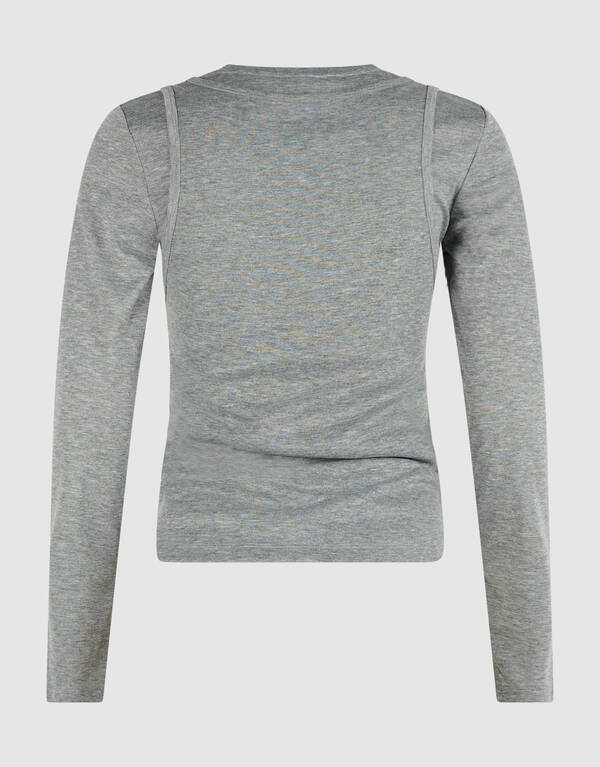 Double Singlet Top Grau SHOEBY WOMEN