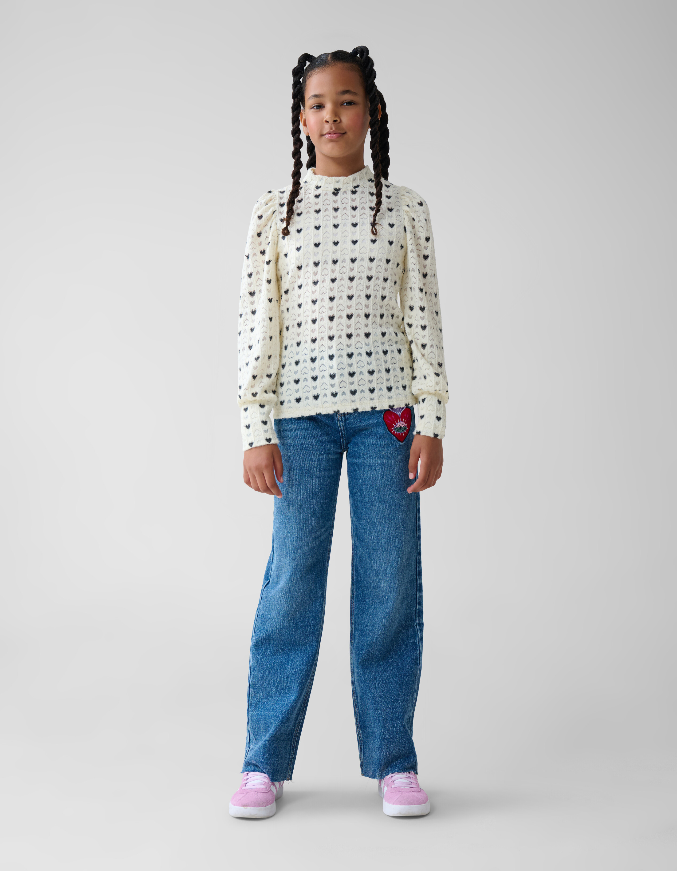 Bedrucktes Langarmshirt White By Lizzy SHOEBY GIRLS