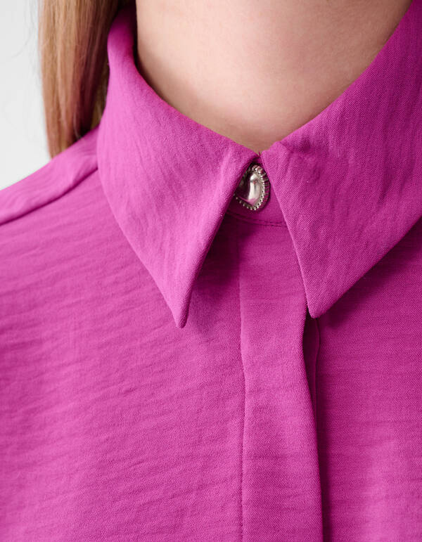 Twist-Rüschen-Bluse Lila SHOEBY WOMEN