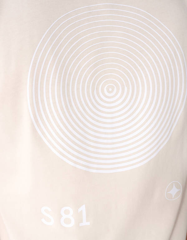Logo-Kreis-Kunstwerk T-Shirt Sand SHOEBY MEN