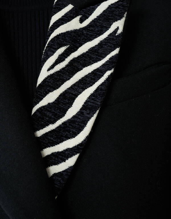 Zebra Jacke Lang Schwarz SHOEBY WOMEN