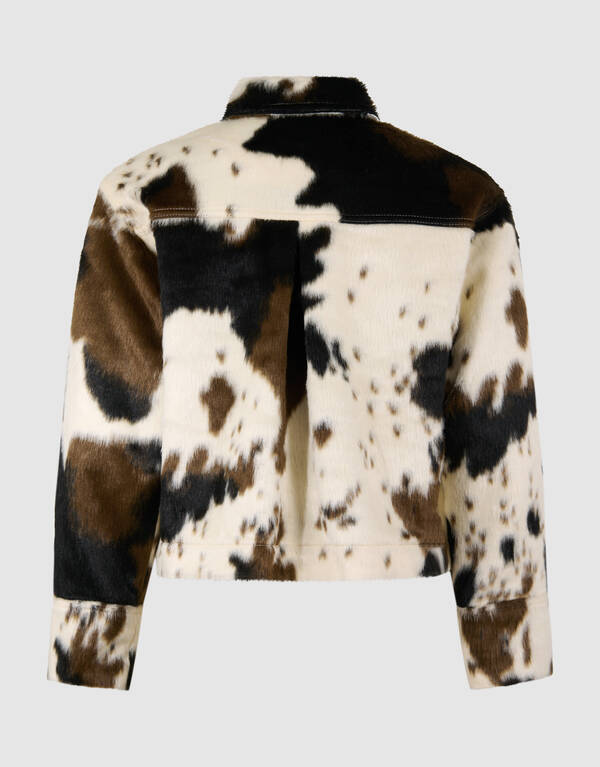Jacke mit Kuhmuster, Off-White SHOEBY WOMEN