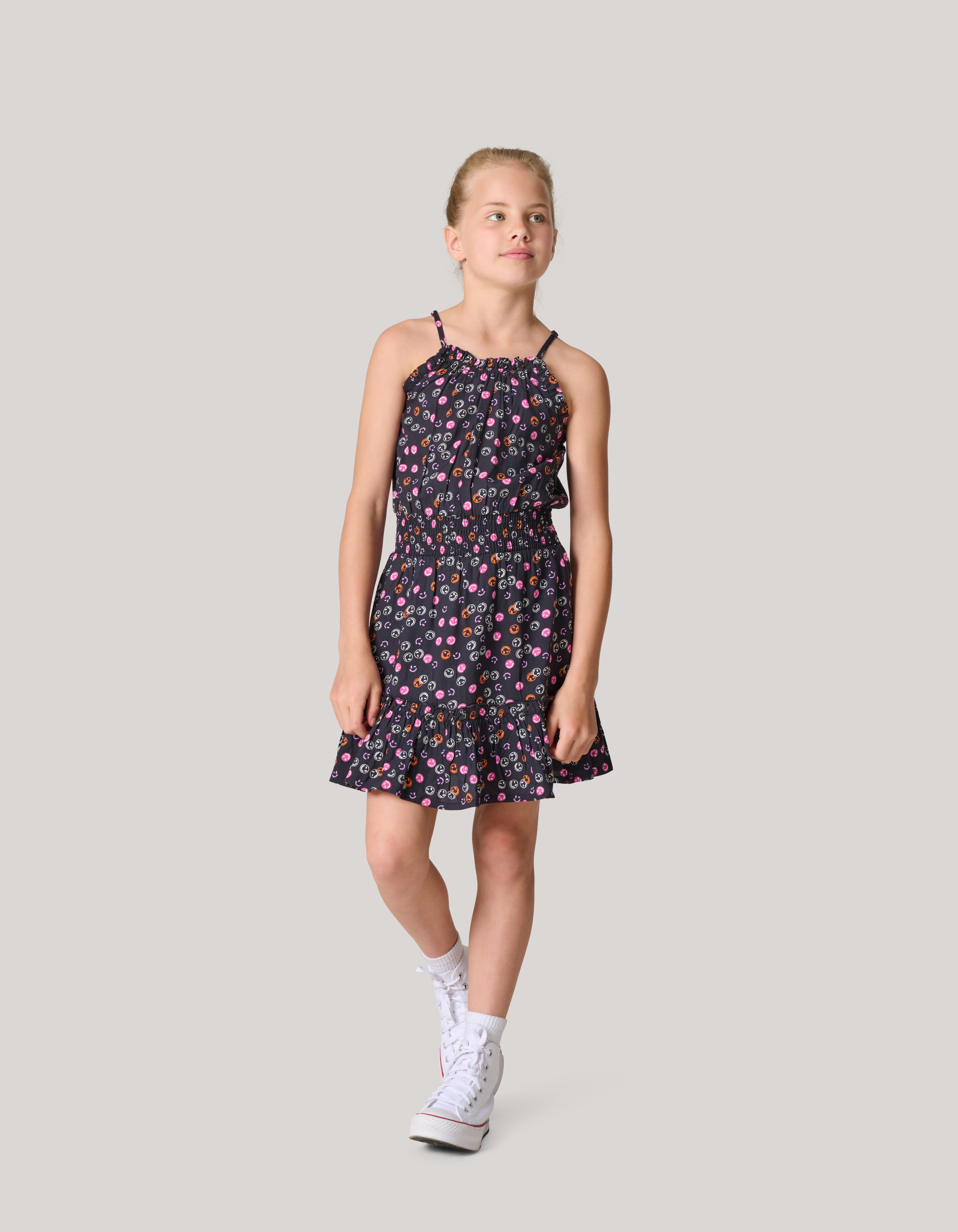 Bedrucktes Kleid Dunkelgrau SHOEBY GIRLS