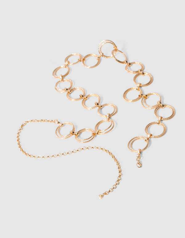 Circle Chain G&uuml;rtel Gold SHOEBY ACCESSOIRES