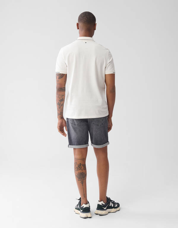 Pique Polo Off White SHOEBY MEN