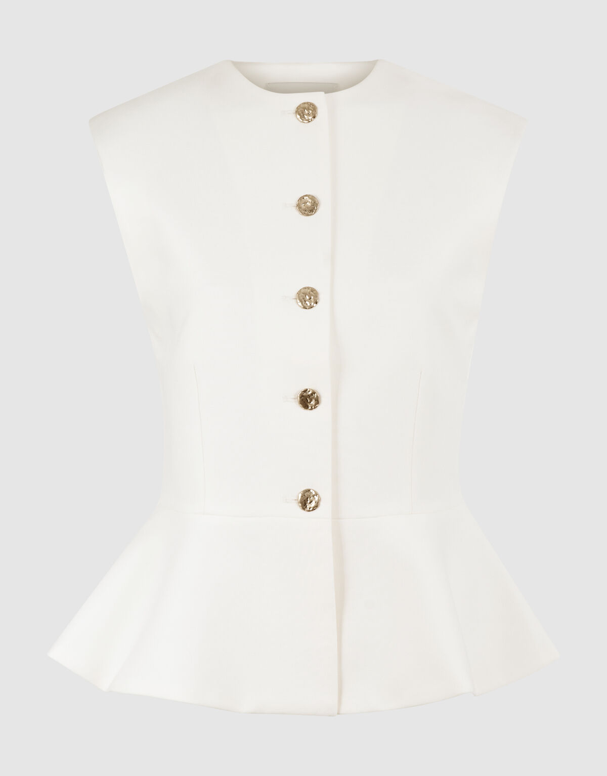 Wei&szlig;e Peplum-Weste SHOEBY WOMEN