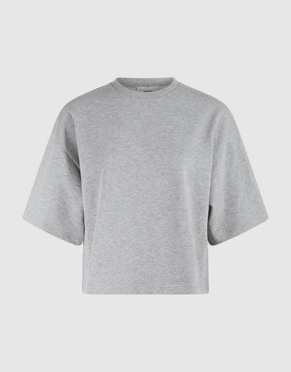 Oversized Sweat Top Hellgrau SHOEBY WOMEN