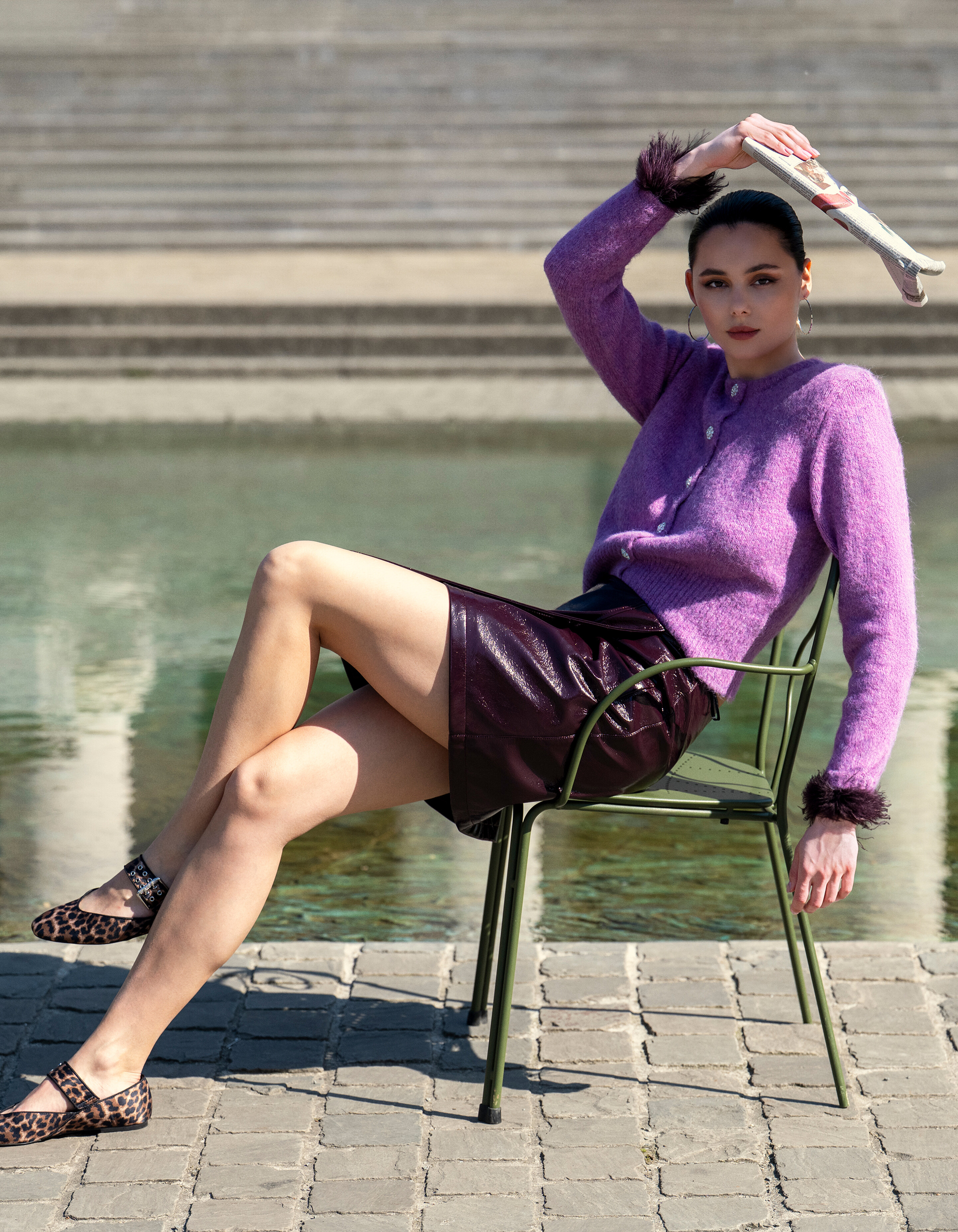 Lak Minirock Dunkelrot SHOEBY WOMEN