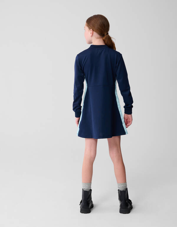 Doppelt gestreiftes Kleid Dunkelblau SHOEBY GIRLS