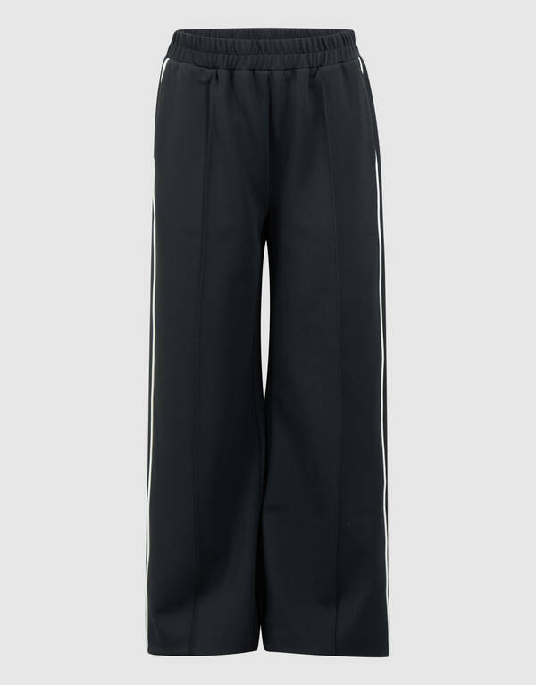 Hose mit weitem Bein und Ziernaht Schwarz SHOEBY GIRLS