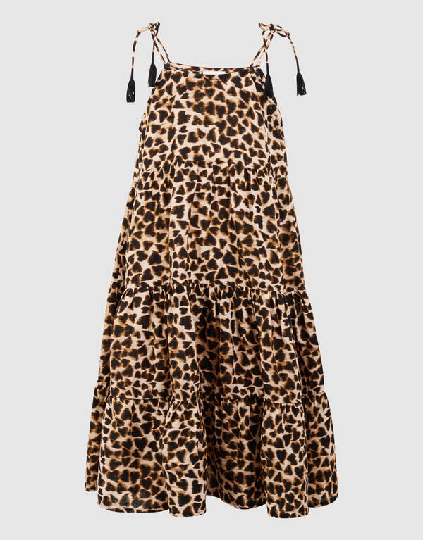 Layer-Kleid mit Leopardenmuster Braun SHOEBY GIRLS