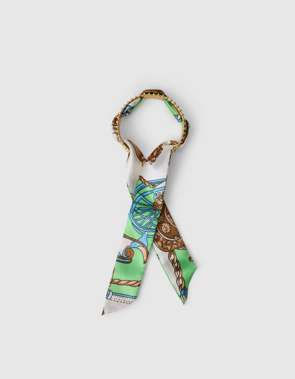 Bedrucktes Schal-Armband Braun SHOEBY ACCESSOIRES