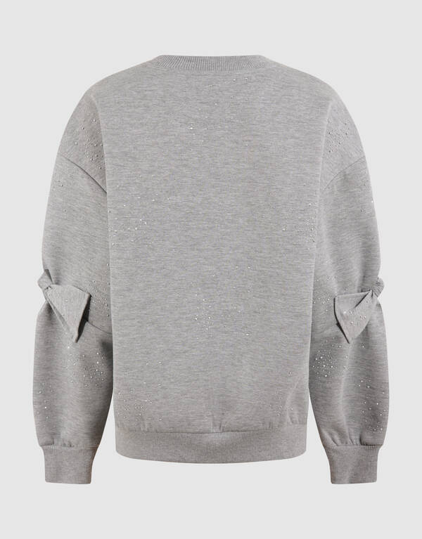 &Uuml;bergro&szlig;er Strickpullover Grau SHOEBY GIRLS