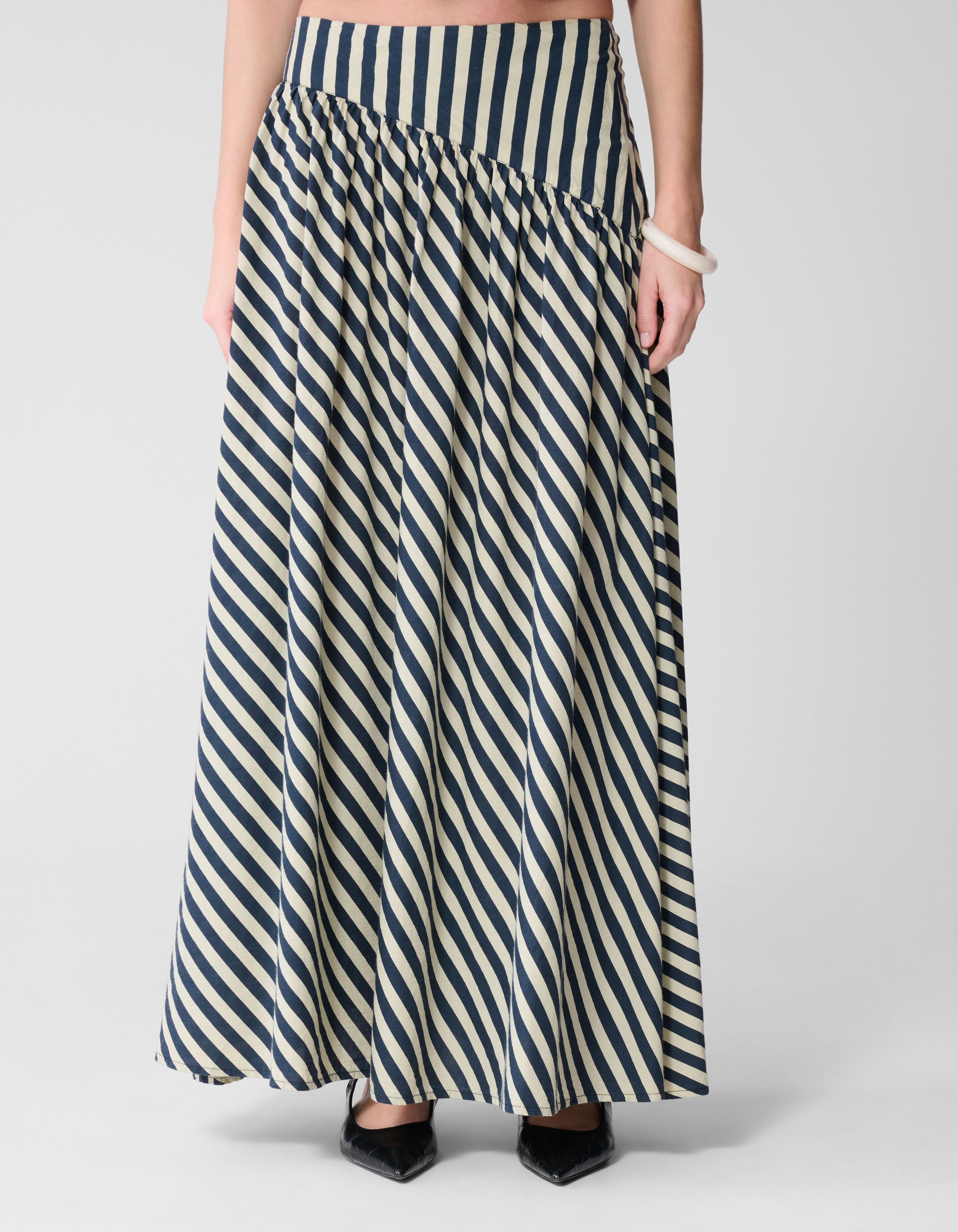 Gestreifter Maxi-Rock Hellgr&uuml;n von Lonneke SHOEBY WOMEN