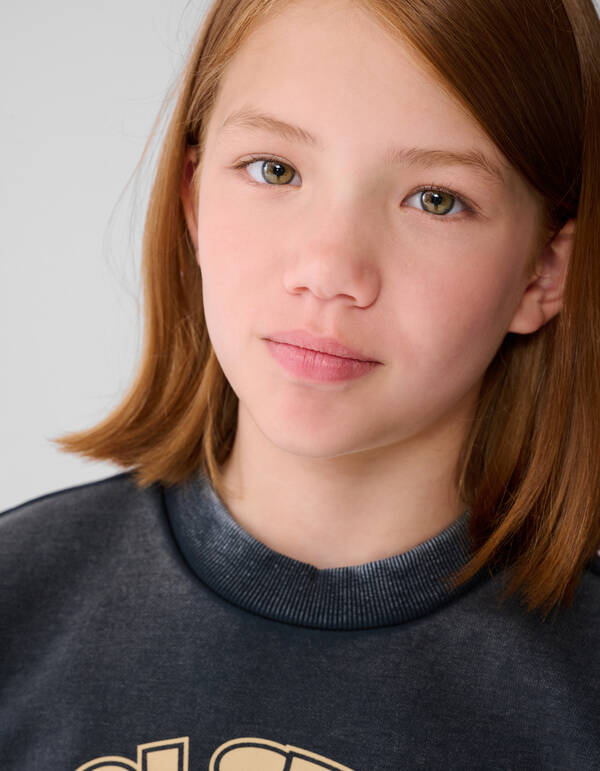 Solstice Artwork Sweater Donkergrijs SHOEBY GIRLS