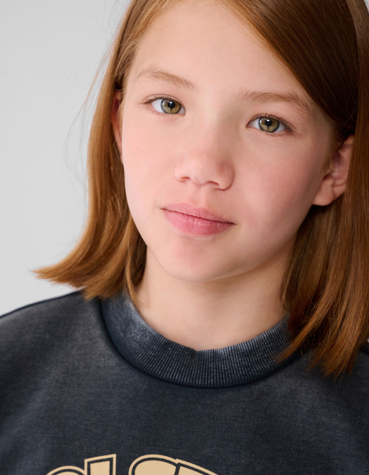 Solstice Artwork Sweater Donkergrijs SHOEBY GIRLS