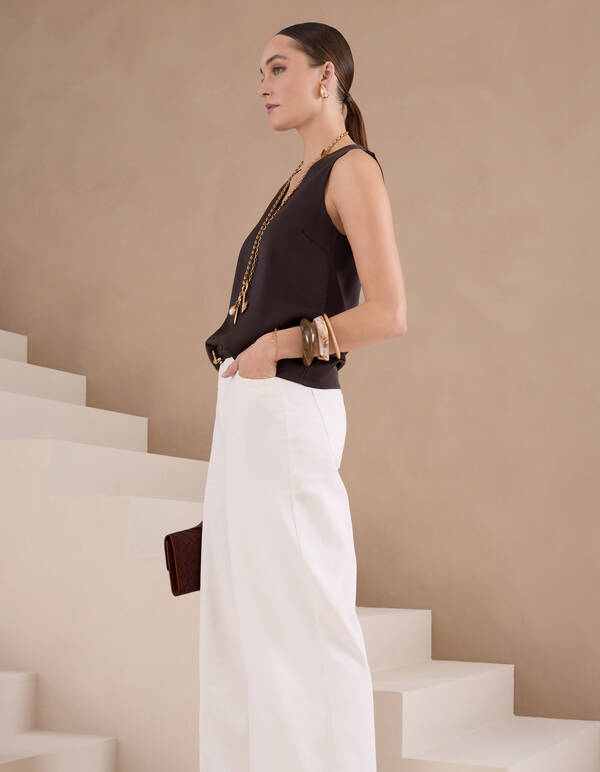 Wide-Leg-Fit-Jeans Wei&szlig; von Mieke SHOEBY WOMEN