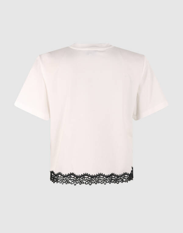 Kanten T-Shirt Wei&szlig; SHOEBY WOMEN
