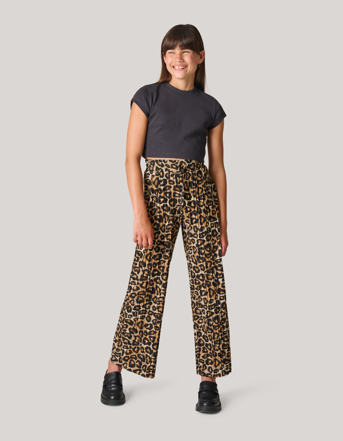 Leopard Plissé-Hose SHOEBY GIRLS