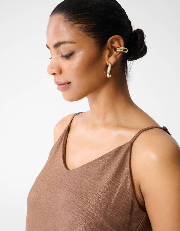 Twist Glitter-Tanktop Braun SHOEBY WOMEN
