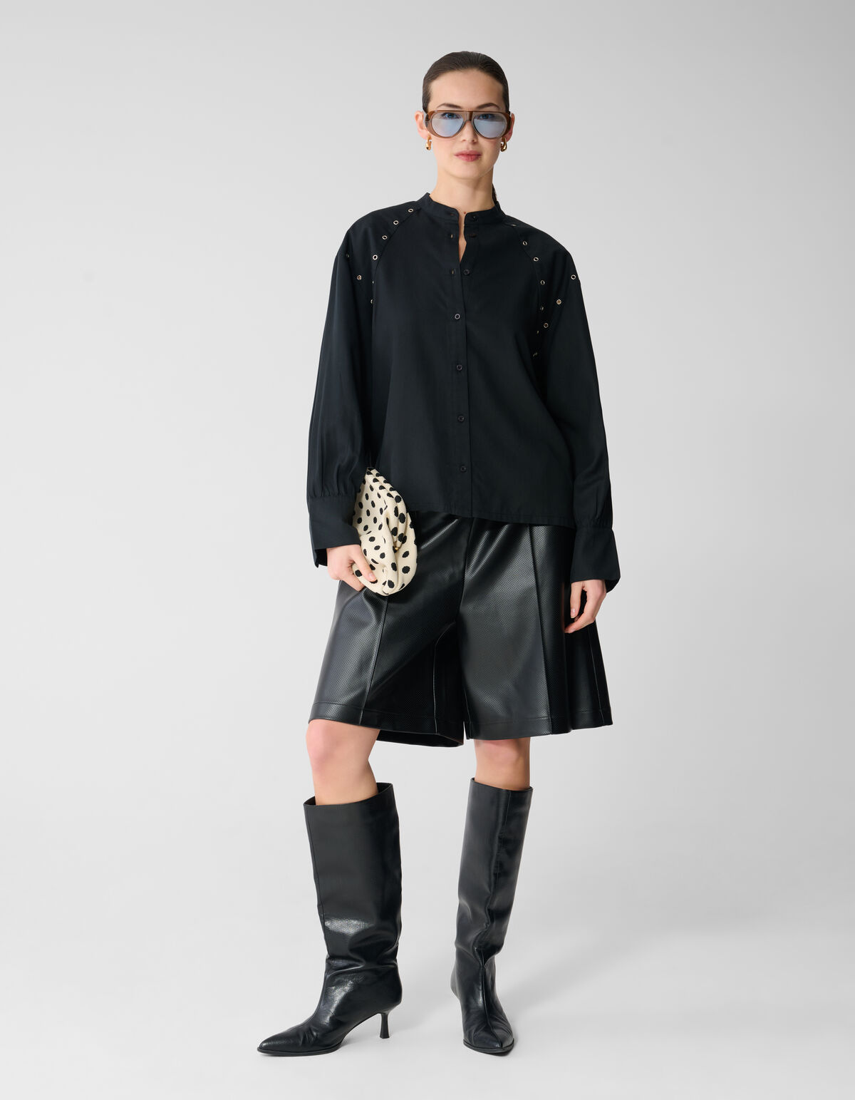 Eyelet Bluse Schwarz SHOEBY WOMEN