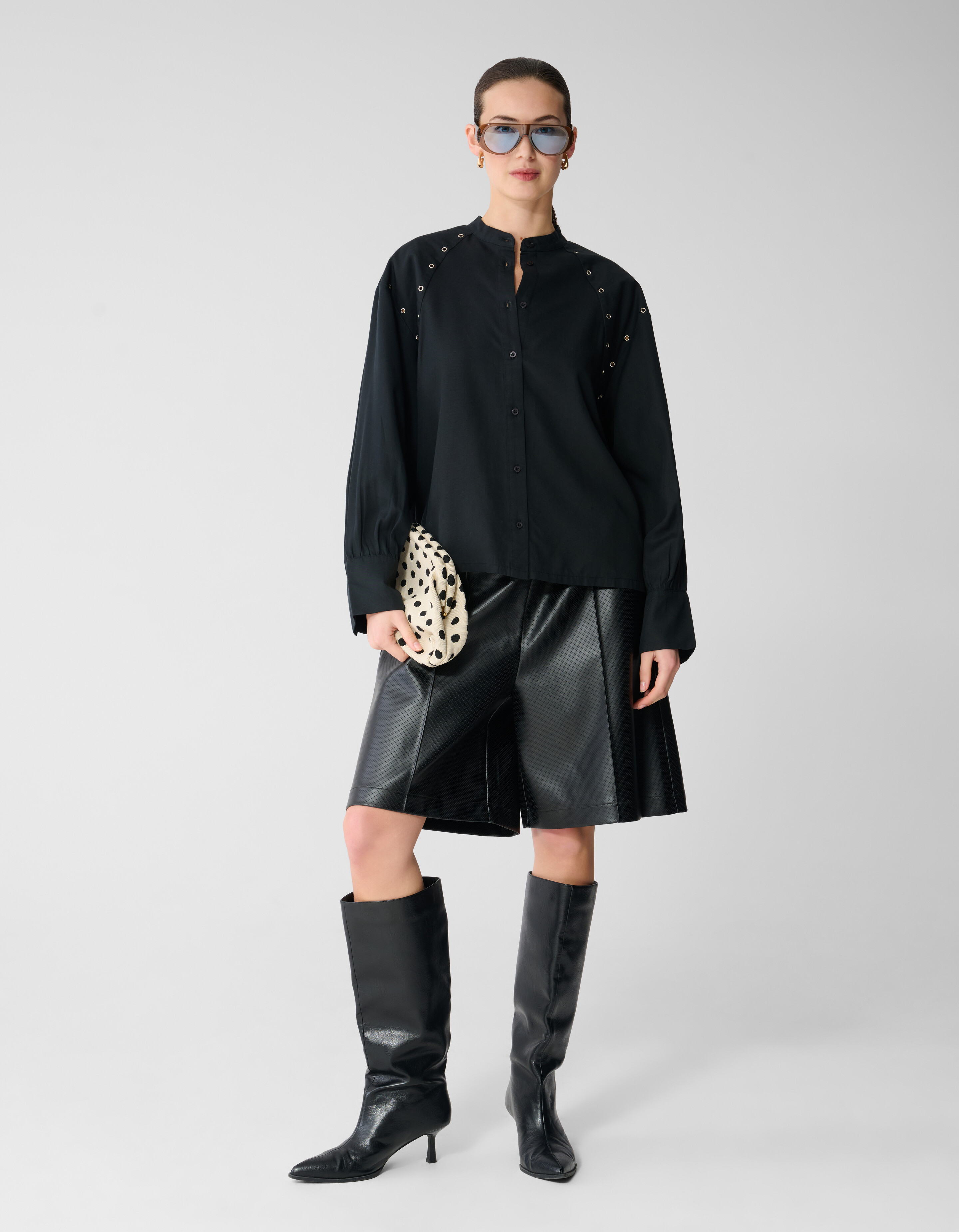 Eyelet Bluse Schwarz SHOEBY WOMEN