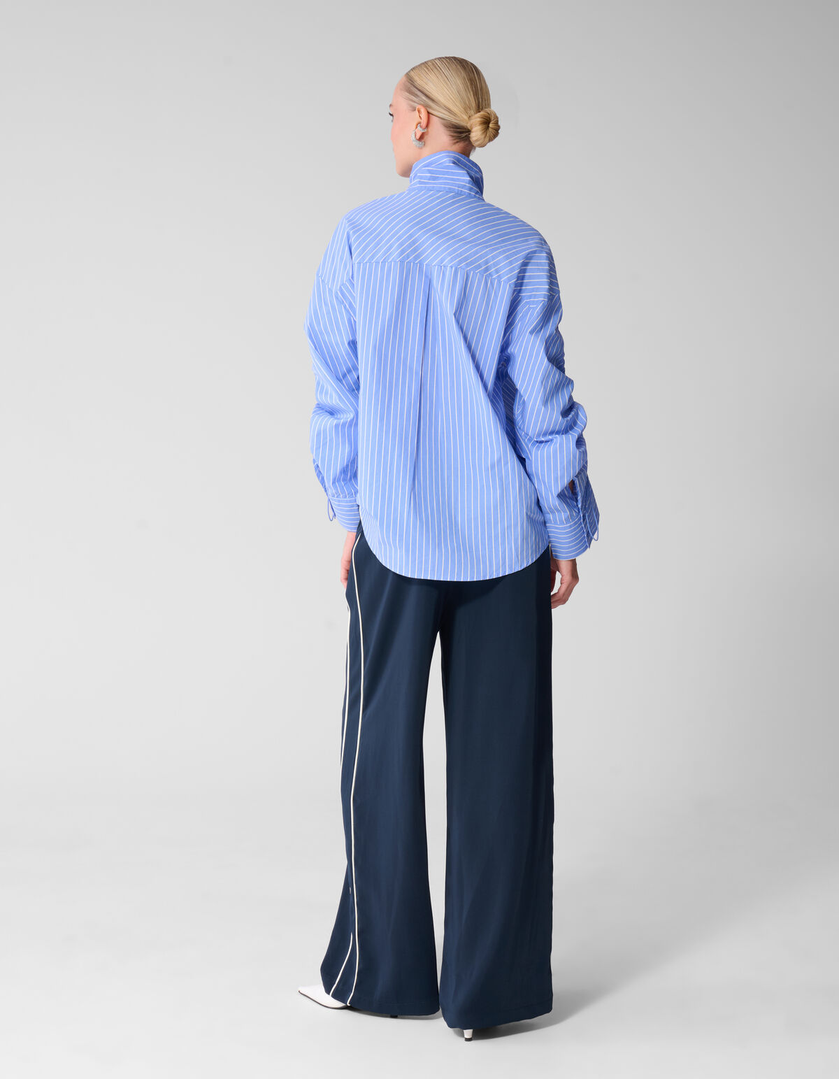 Sporty Piping Wide Leg Fit Hose Dunkelblau SHOEBY WOMEN