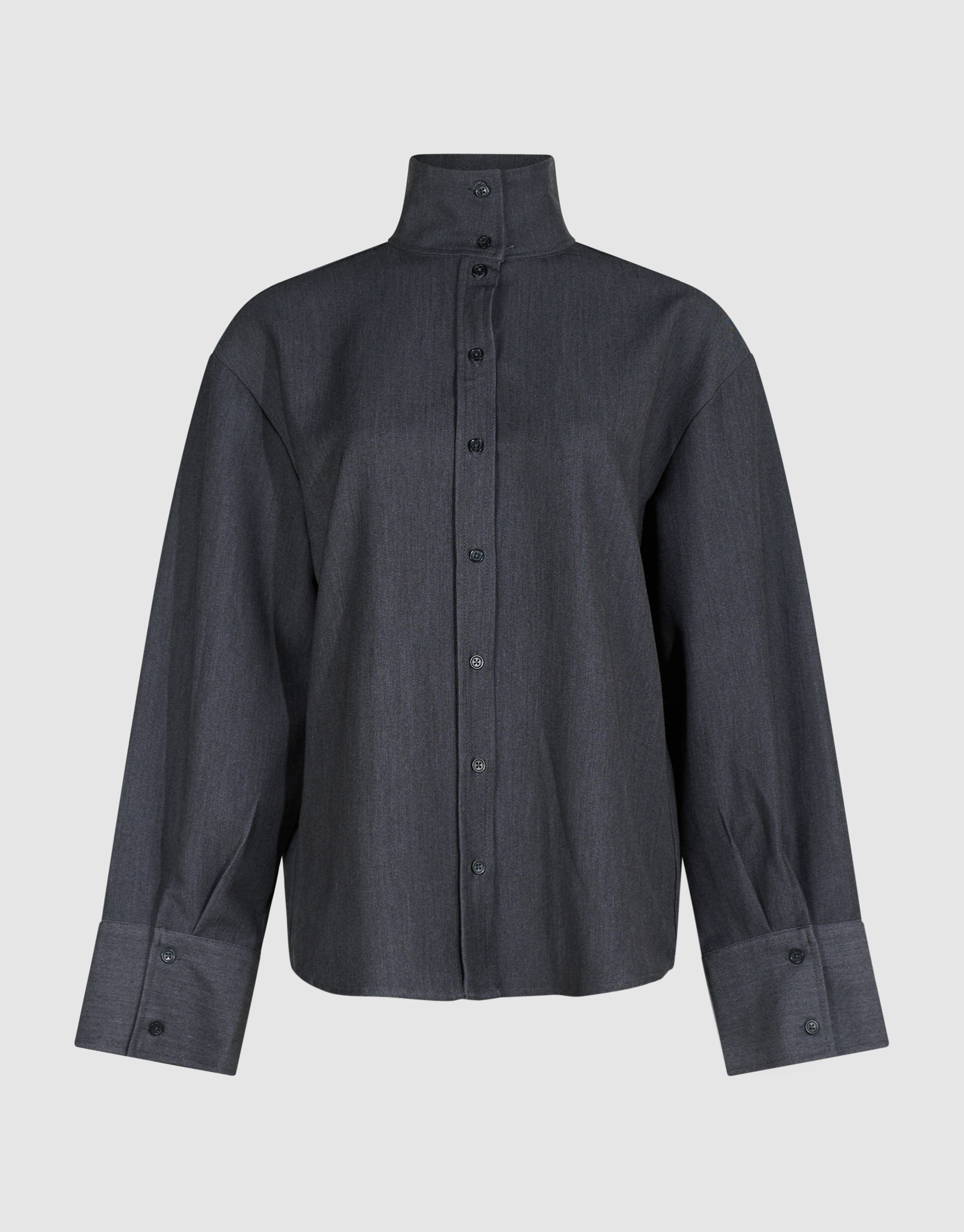 Oversized Tailored Bluse in Dunkelgrau By SHOEBY WOMEN