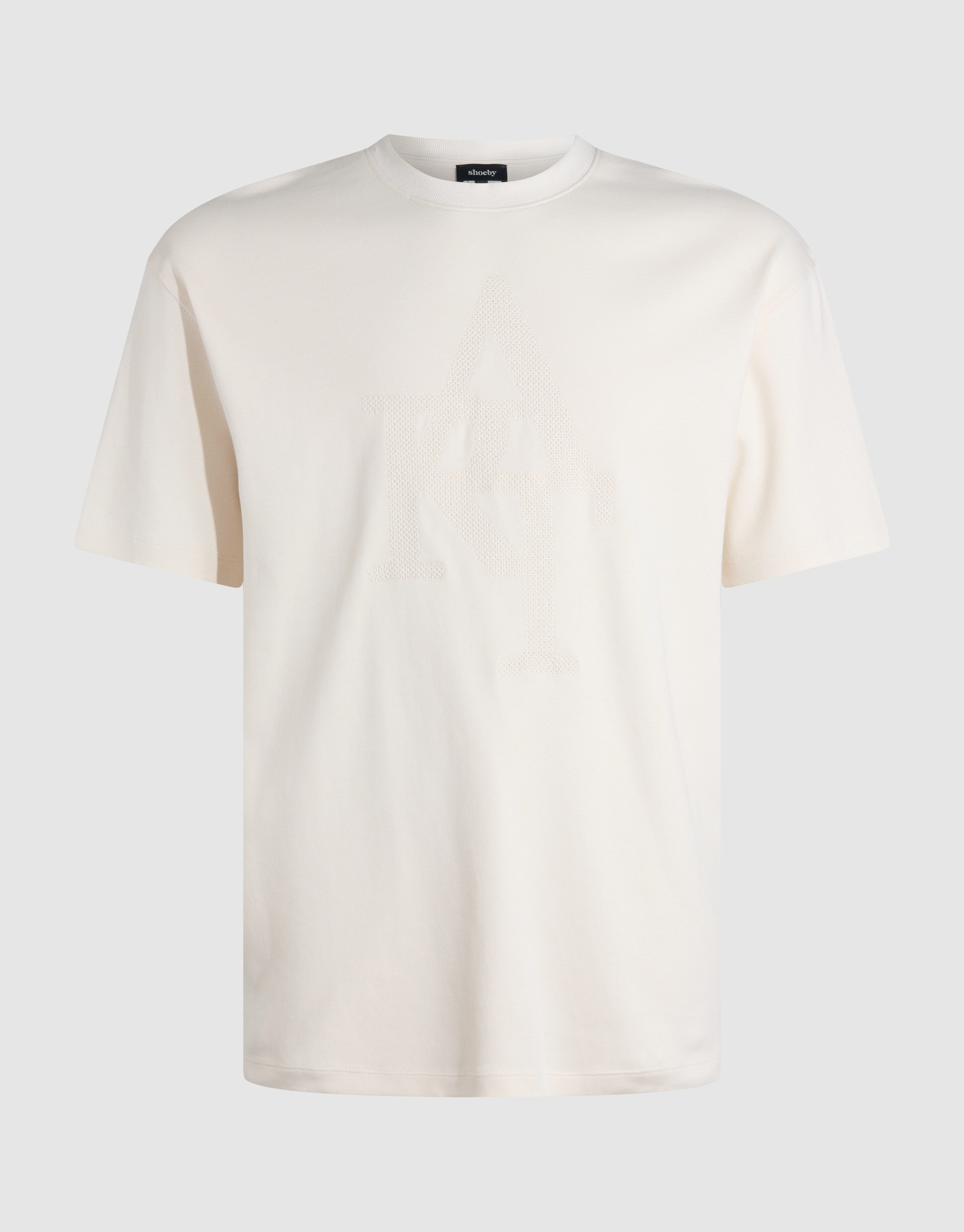 Stickerei Kunstwerk T-Shirt Gebrochen Weiß SHOEBY MEN