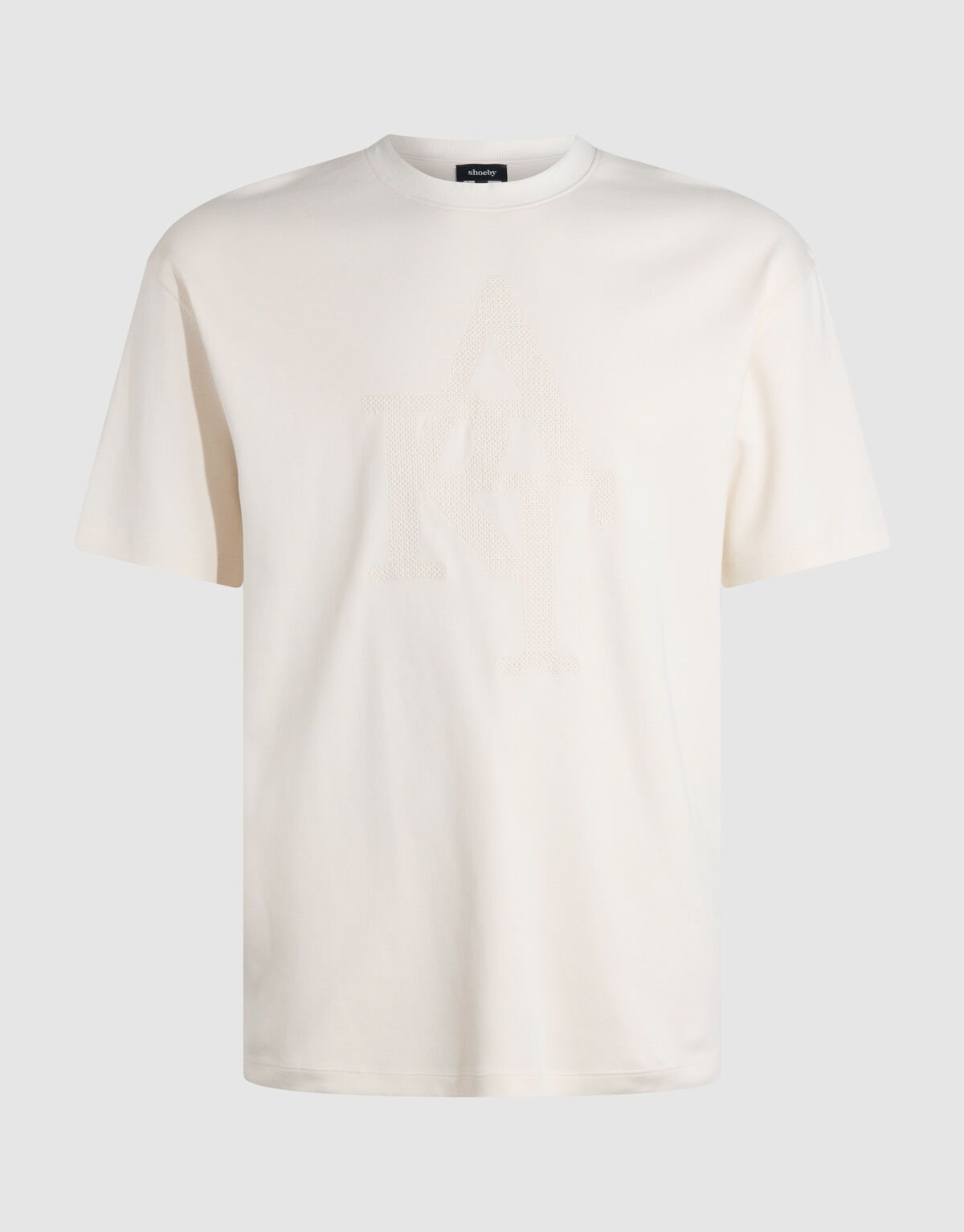 Stickerei Kunstwerk T-Shirt Gebrochen Weiß SHOEBY MEN