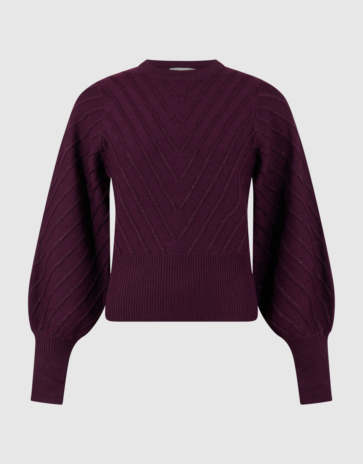 Glitzernder Strickpullover, Dunkelrot SHOEBY WOMEN