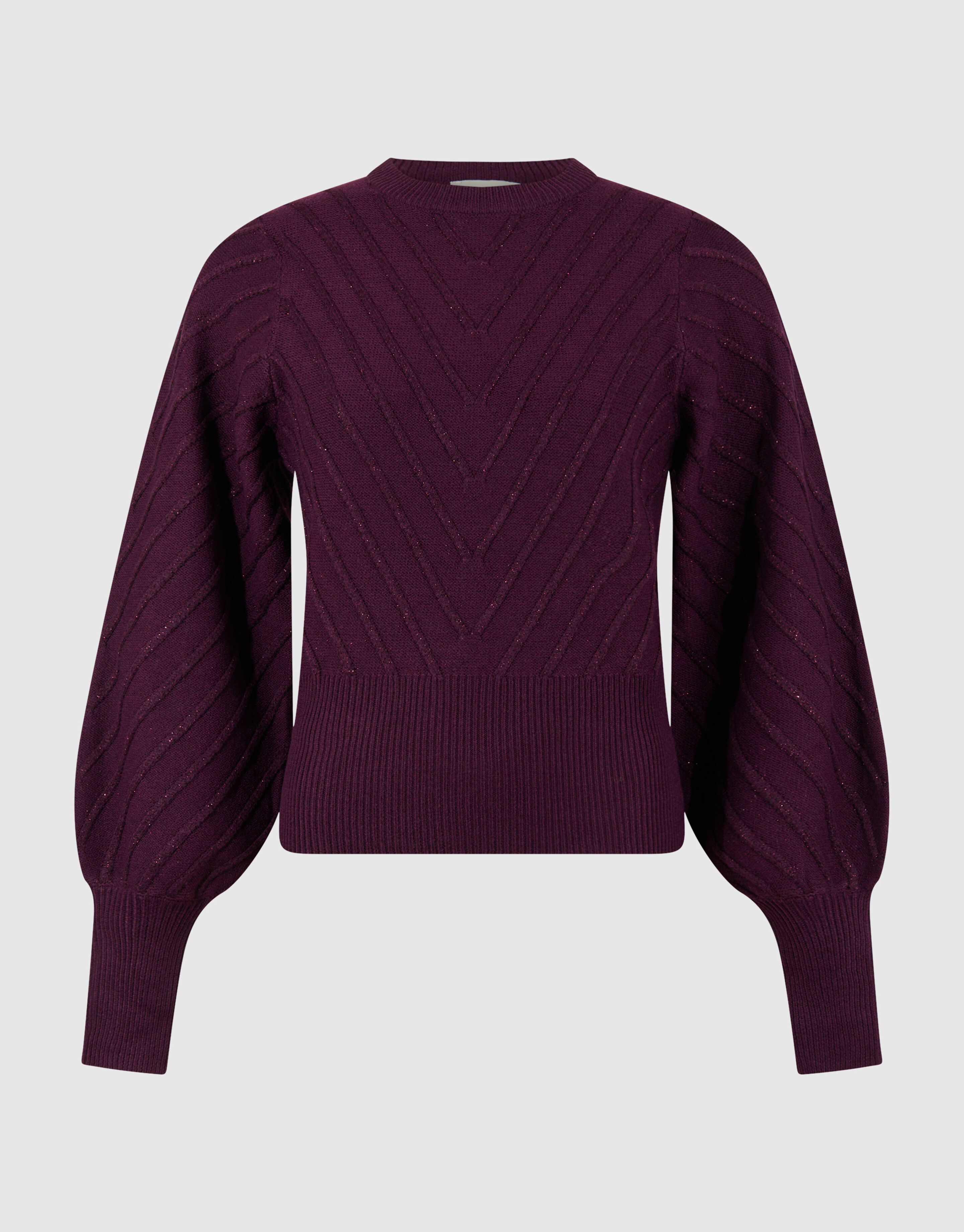 Glitzernder Strickpullover, Dunkelrot SHOEBY WOMEN