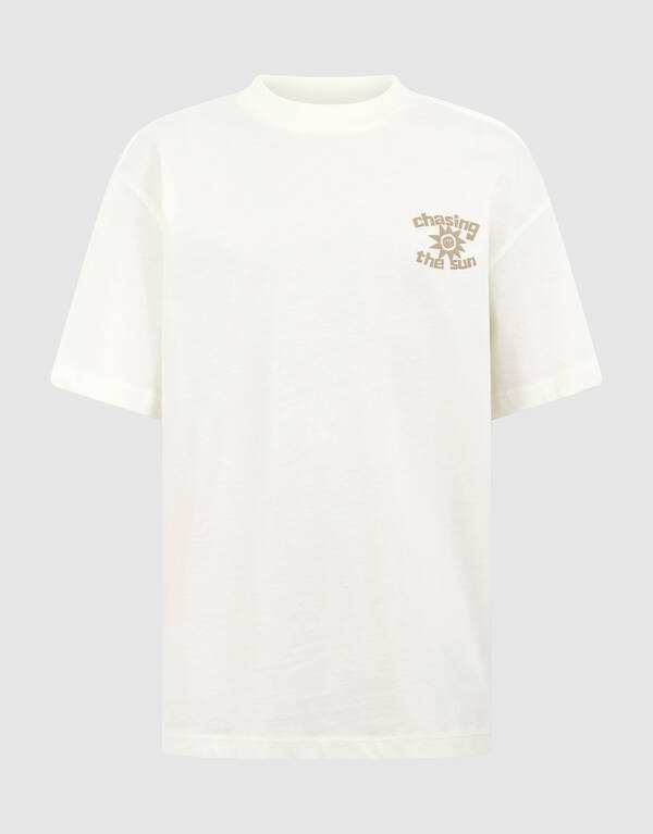 Chasing Artwork T-Shirt in gebrochenem Wei&szlig; SHOEBY BOYS
