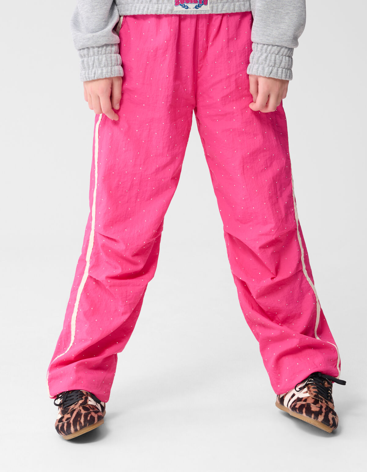 Strass Sporty Wide Leg Fit Hose Rosa SHOEBY GIRLS