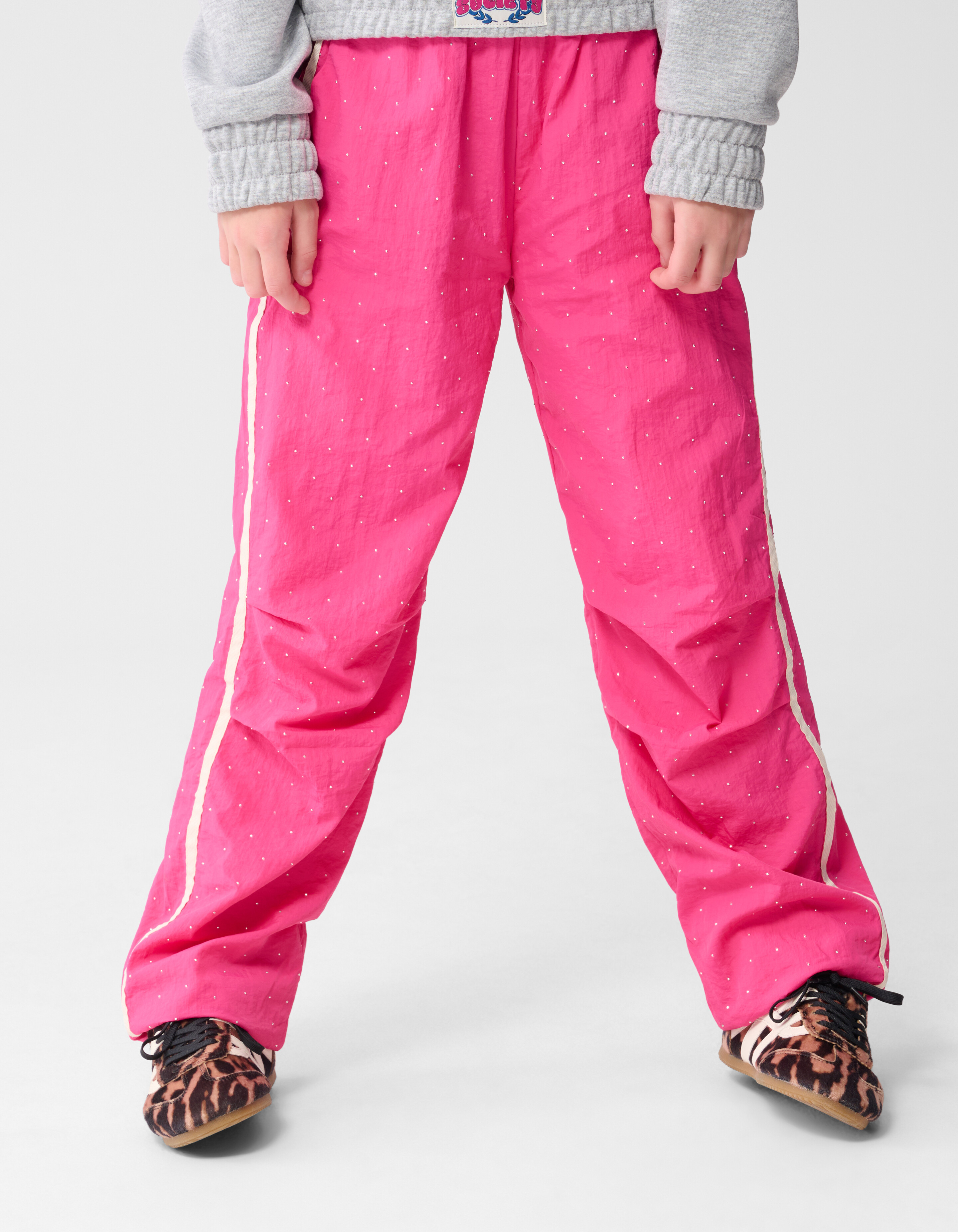 Strass Sporty Wide Leg Fit Hose Rosa SHOEBY GIRLS